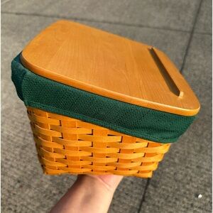 Longaberger Card Keeper Combo, desk organizer basket, basket with lid